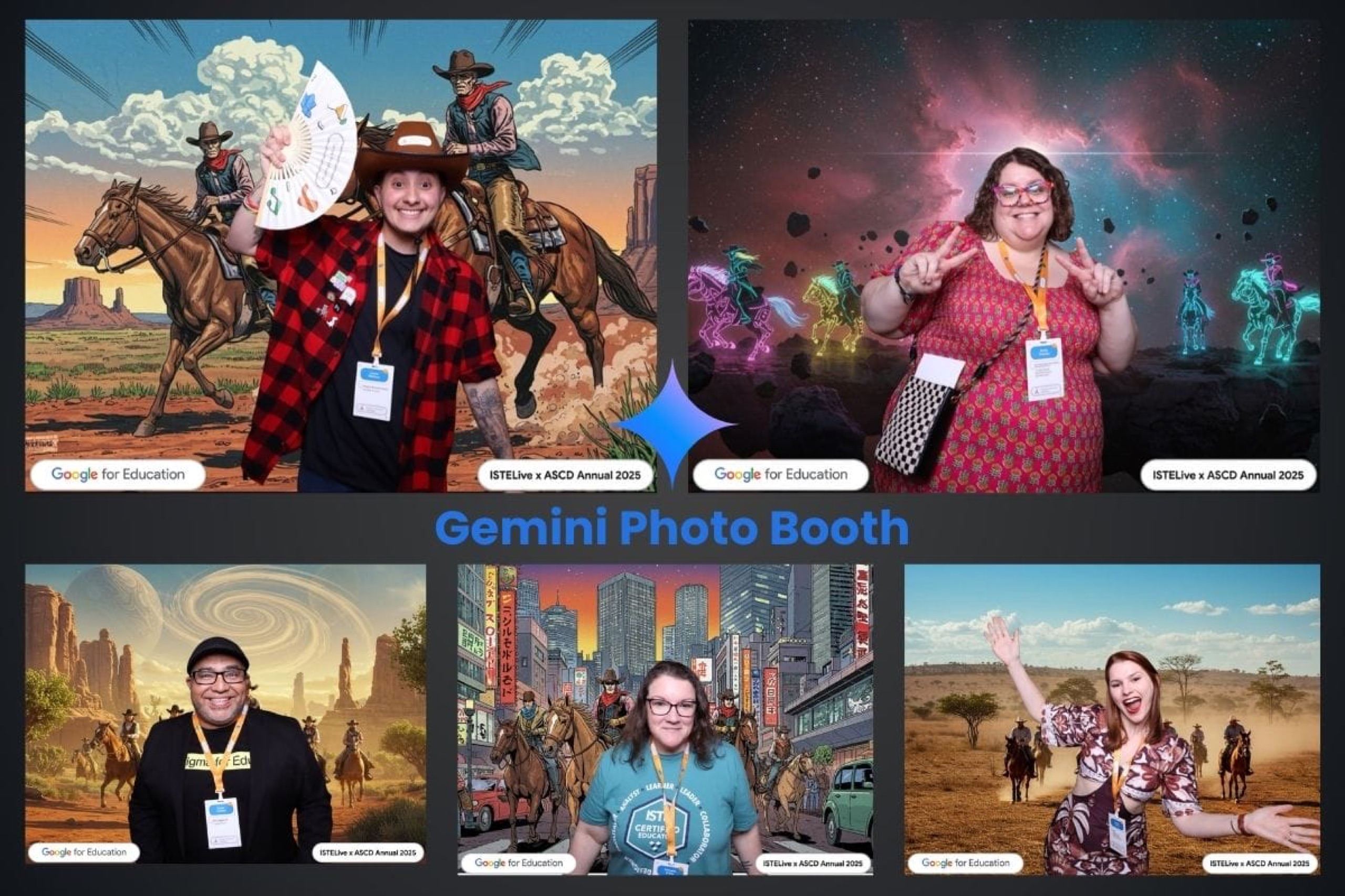 Custom Gemini AI photo booth interface built for a Google event