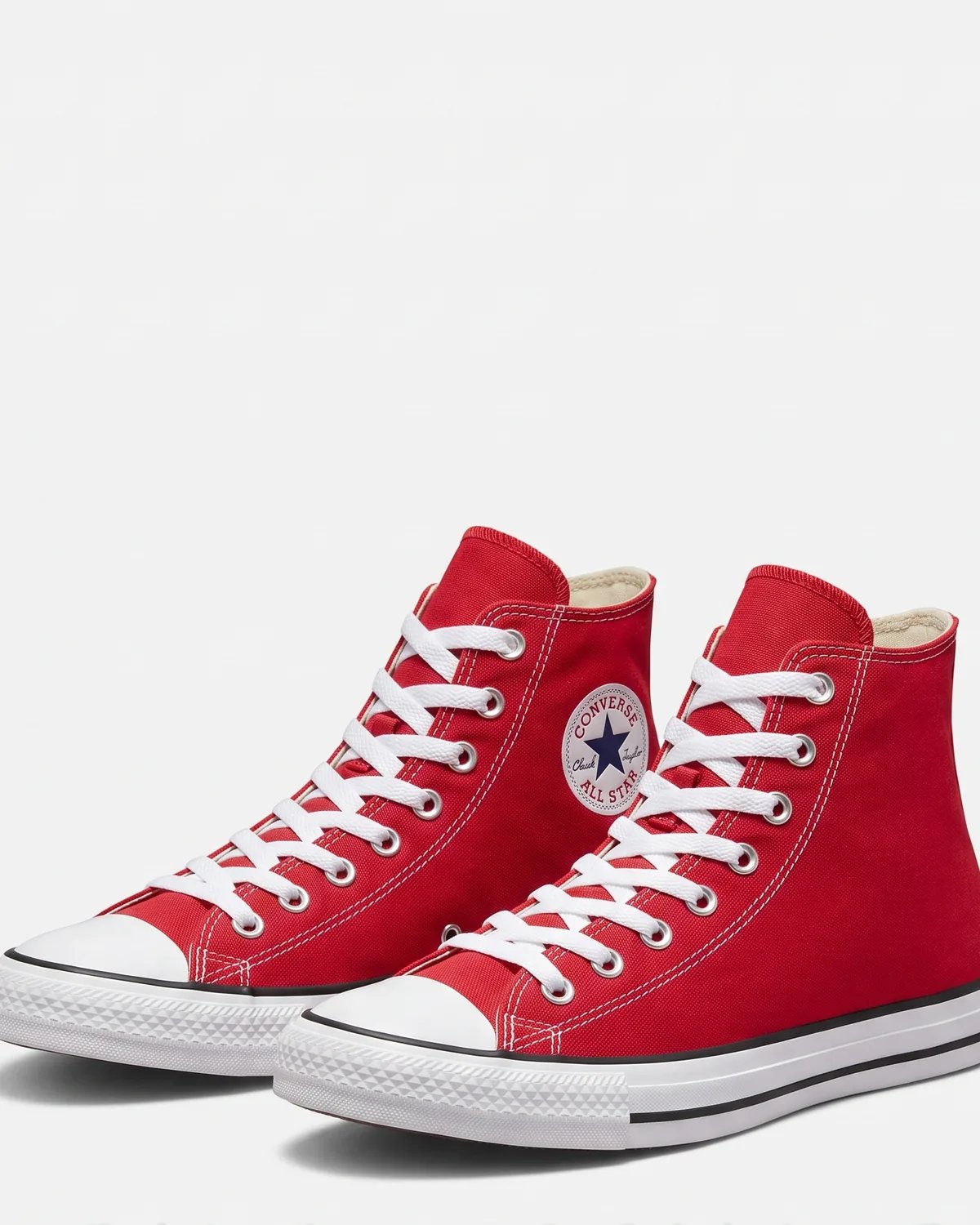 Red Converse high-top sneakers