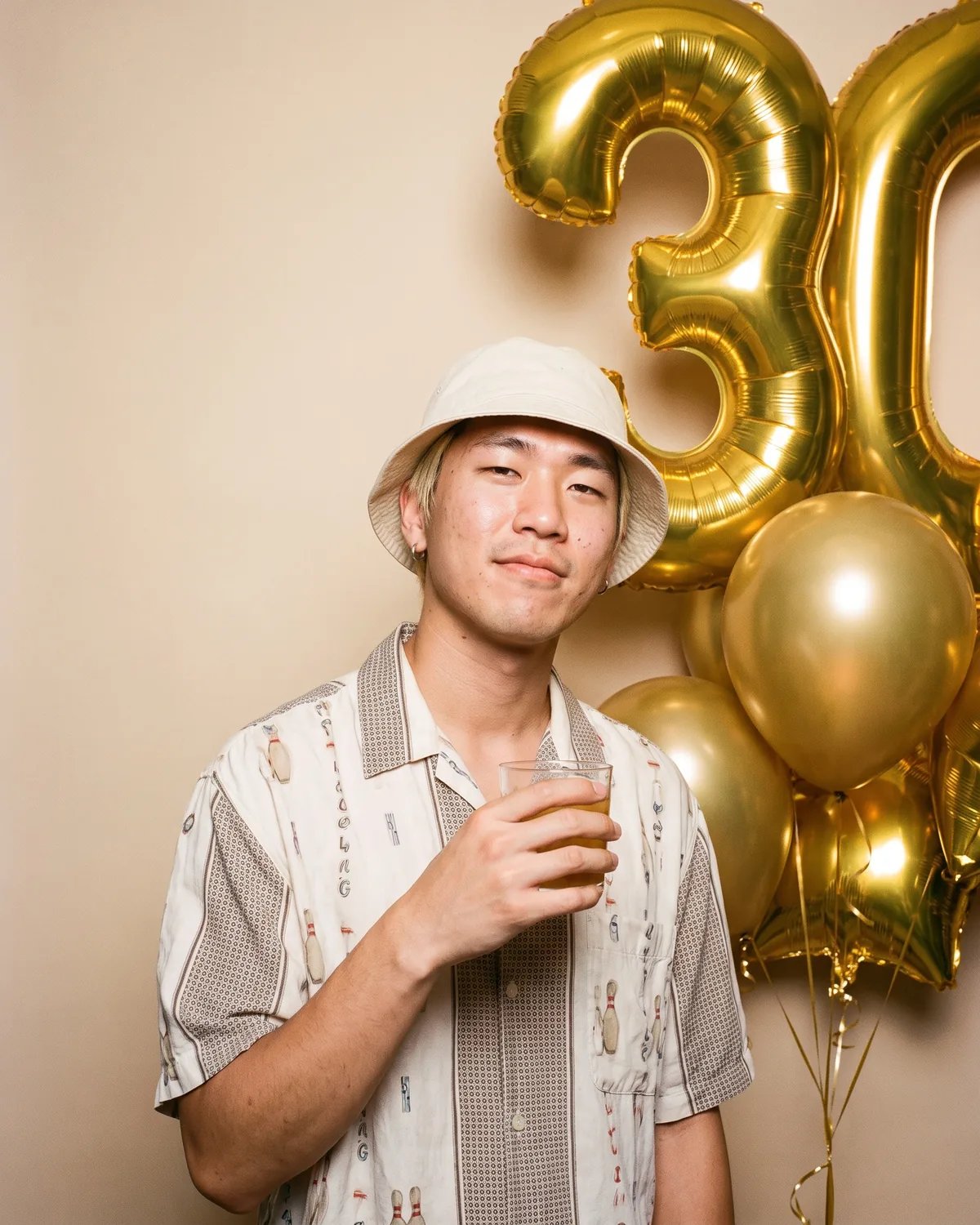 Guest at his 30th birthday on a rooftop