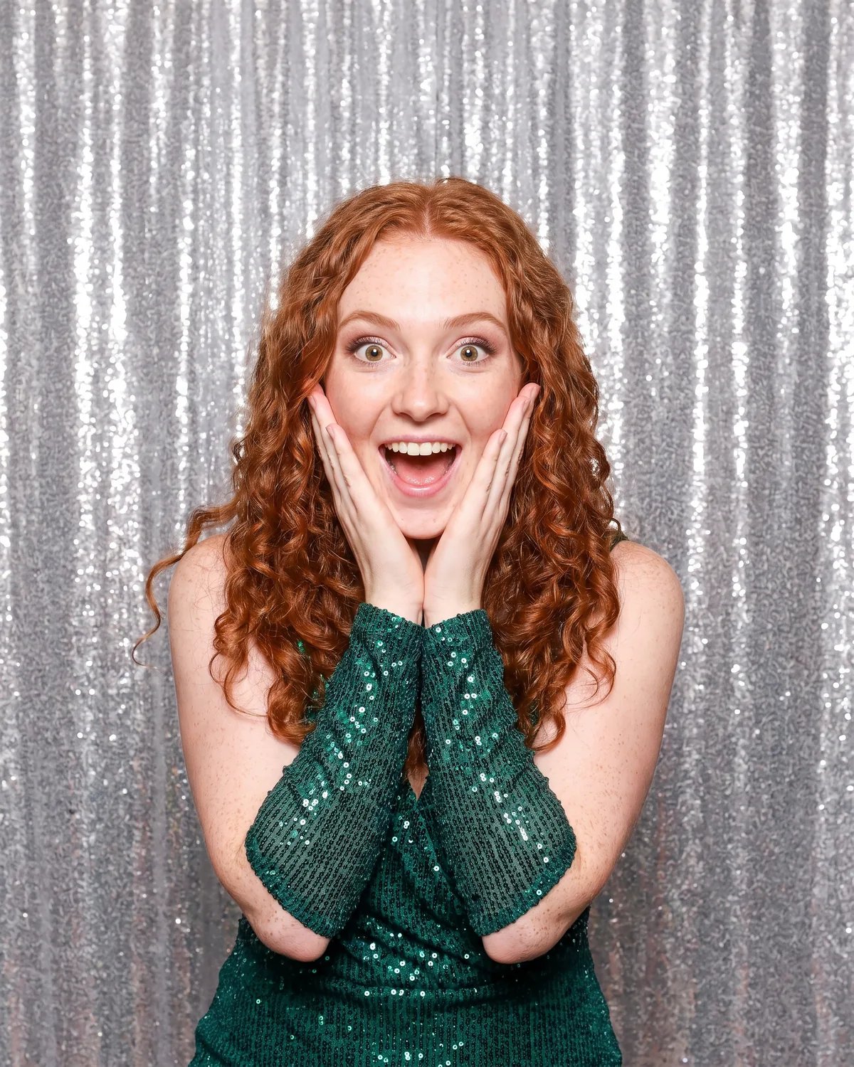 Guest gasping with excitement at her 21st birthday