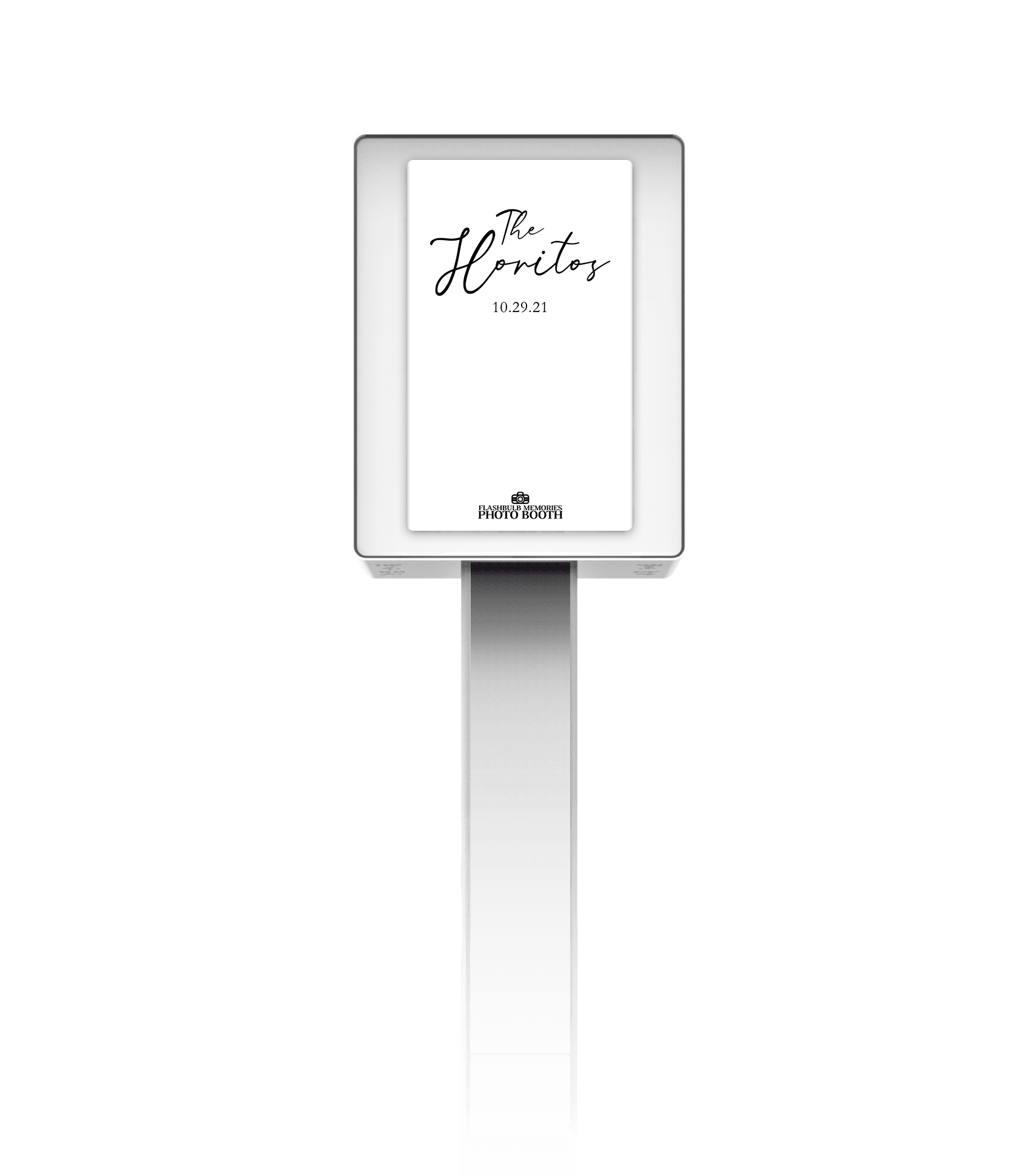 Custom Glam booth rear monitor design